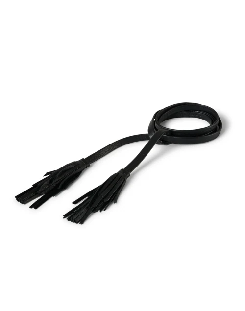 Gatsby Black Leather Wrap Belt