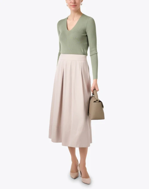 Sage Green Wool Lurex Sweater