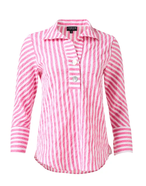 Pink and White Stripe Blouse