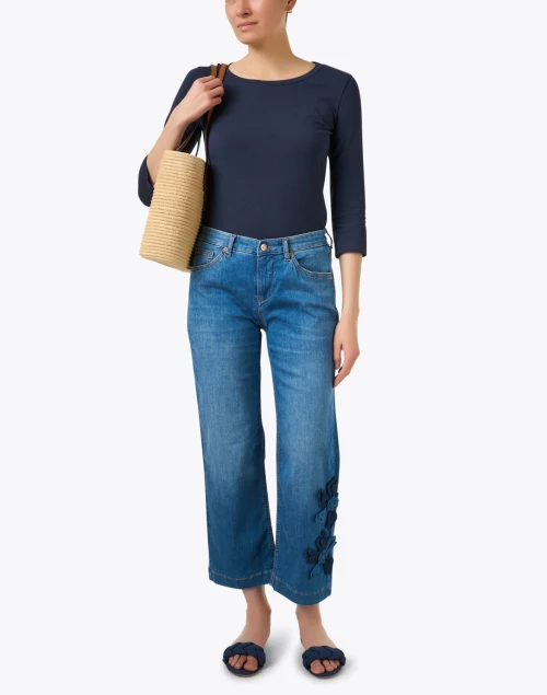 Multia Navy Jersey Top