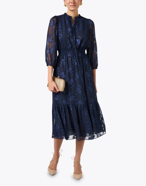 Jaxon Navy Chiffon Dress
