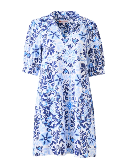 Emerson White and Blue Print Dress