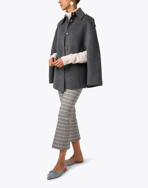 Leo Check Print Crop Flare Pant