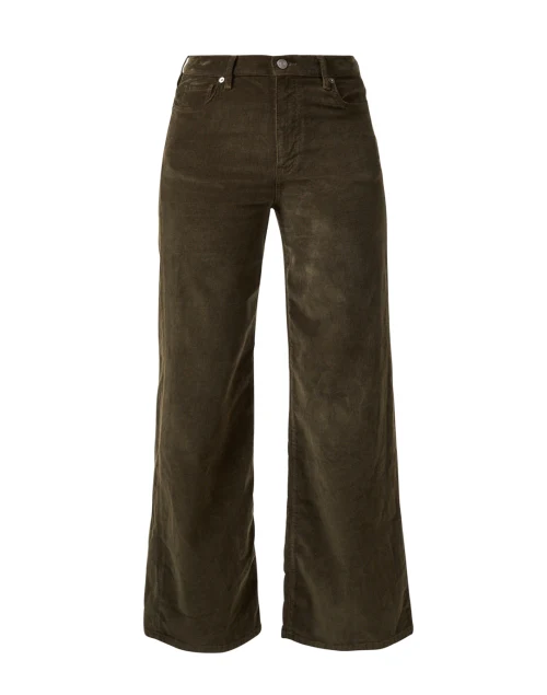 Le Slim Green Corduroy Pant