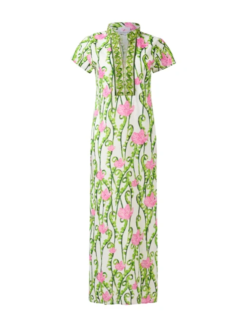 Pink and Green Print Dress