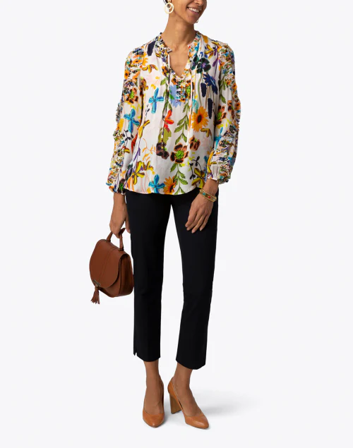 Jerry Navy Stretch Cotton Pant