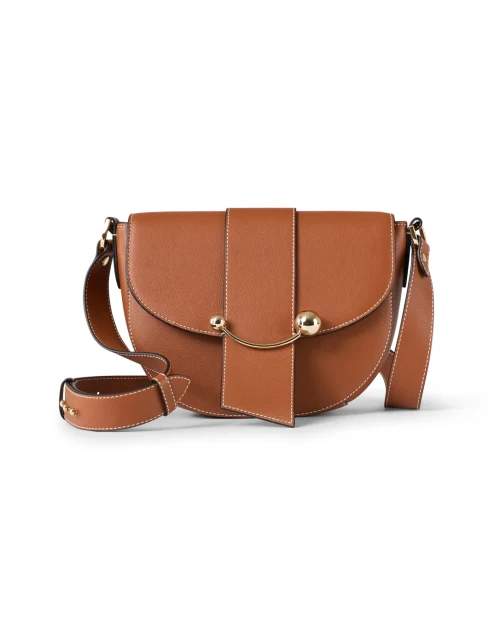 Crescent Tan Leather Crossbody Bag