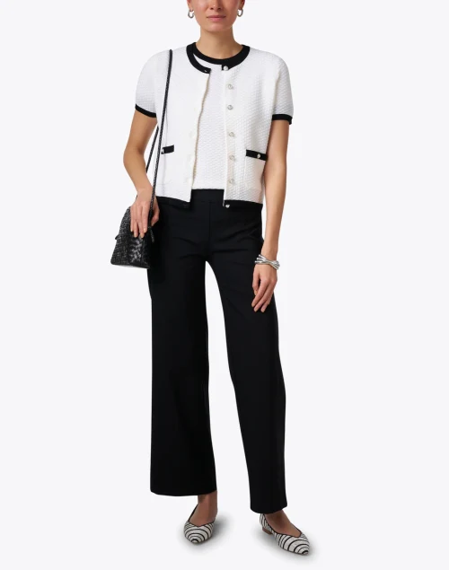 Black Wide Leg Pull On Pant