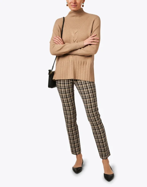 Emma Neutral Plaid Pull On Pant