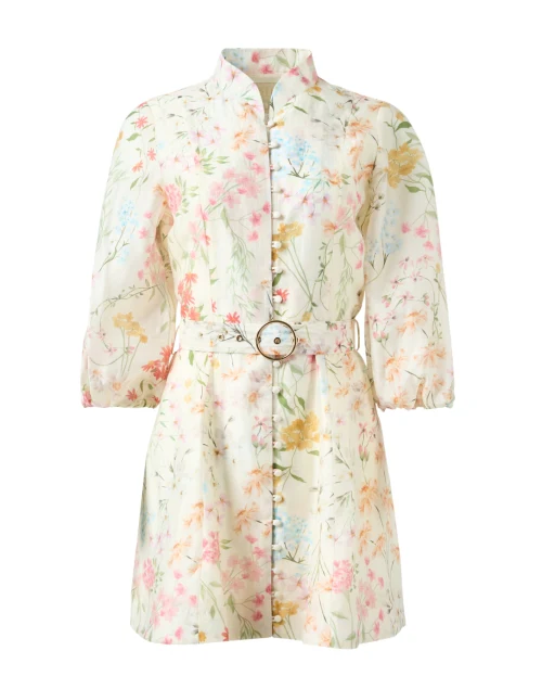 Valencia Ivory Floral Print Dress