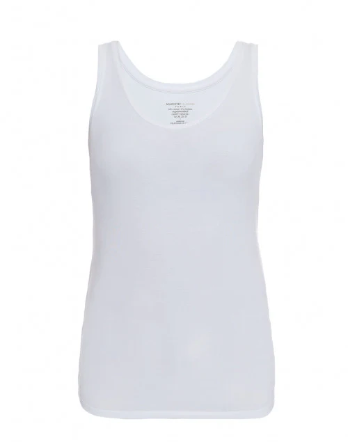White Stretch Viscose Tank