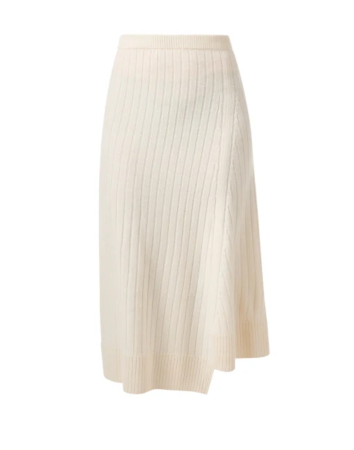 White Knit Wool Cashmere Skirt