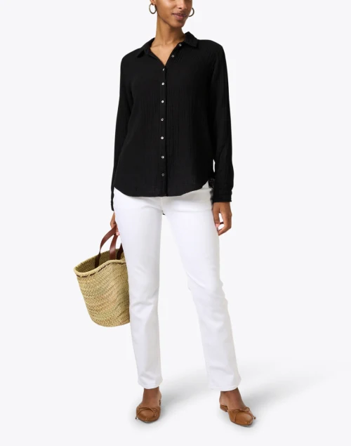 Scout Black Cotton Gauze Shirt