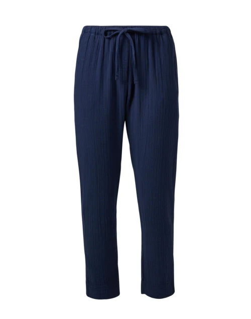 Jordyn Navy Cotton Gauze Pant