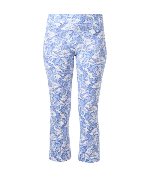 Leo Blue Paisley Crop Flare Pant