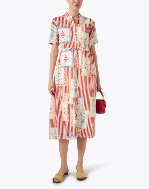 Aroa Multi Print Cotton Dress