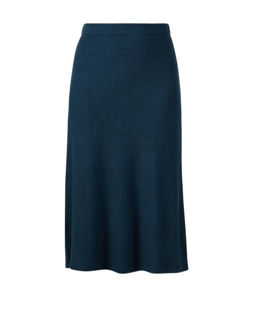 Teal Rib Knit Skirt