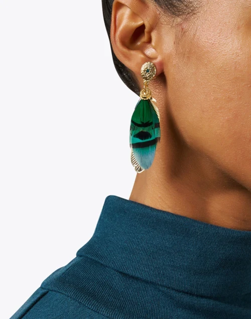 Green Drop Earrings