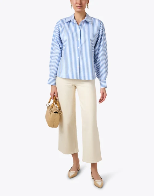 Emersyn Blue Stripe Cotton Shirt