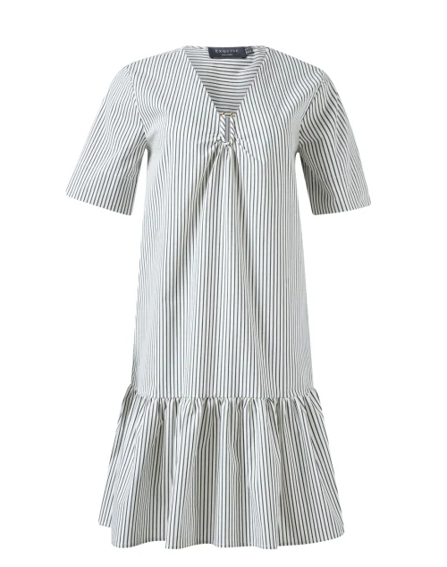 Jane Black and White Striped Dress