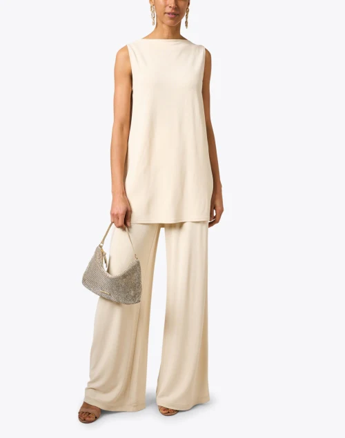 Ivory Sleeveless Blouse