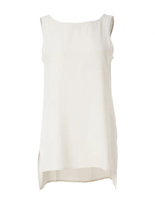 Bone Essential Silk Georgette Crepe Shell