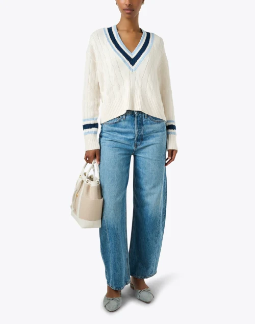 Lachlen Cream Cable Knit Sweater