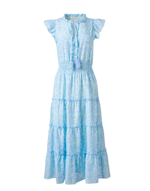 Blue and Aqua Silk Blend Dress