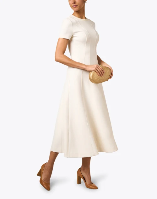 Ivory Fit and Flare Dress