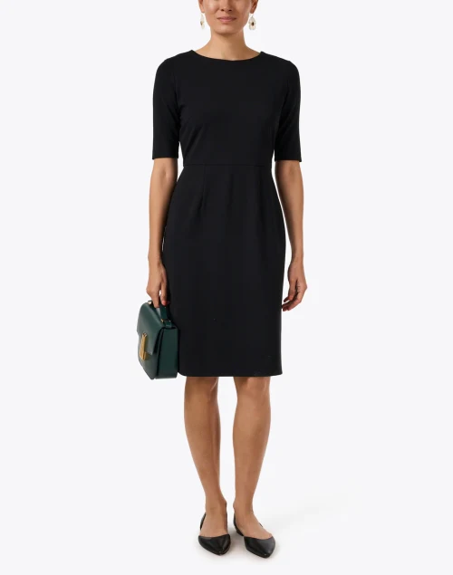 Monique Black Ponte Sheath Dress