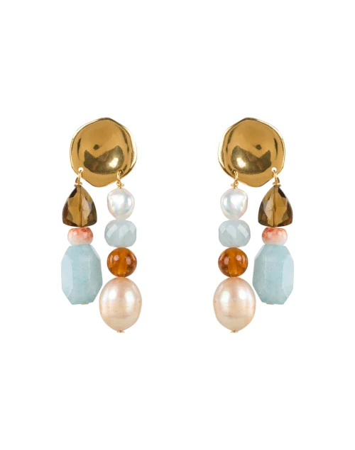 Multi Stone Drop Earrings