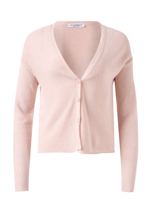 Sammy Pink Linen Cotton Cardigan