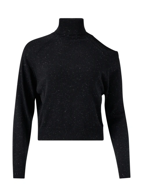 Black Cold Shoulder Sweater