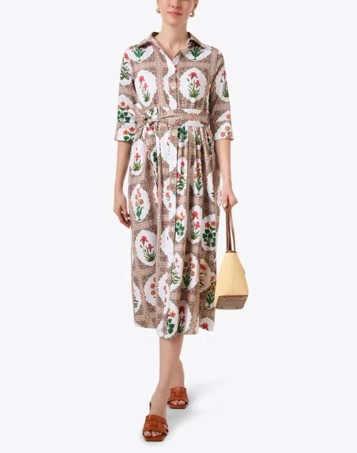 Brenda Multi Floral Print Cotton Dress