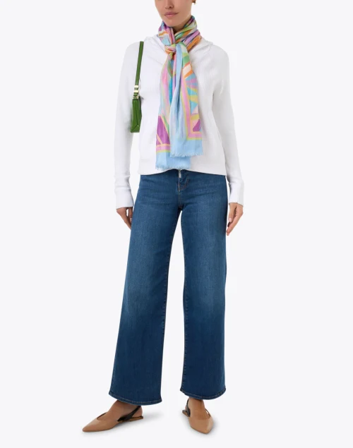 Le Slim Palazzo Blue Wide Leg Jean