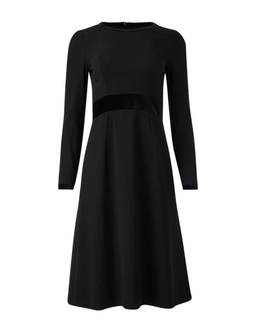 Thandie Black Wool Crepe Dress