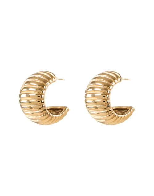 Gold Textured Hoop Earrings