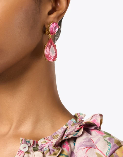 Pink Teardrop Earrings