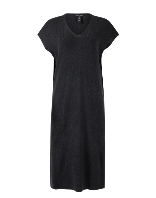 Charcoal Grey Wool Dress