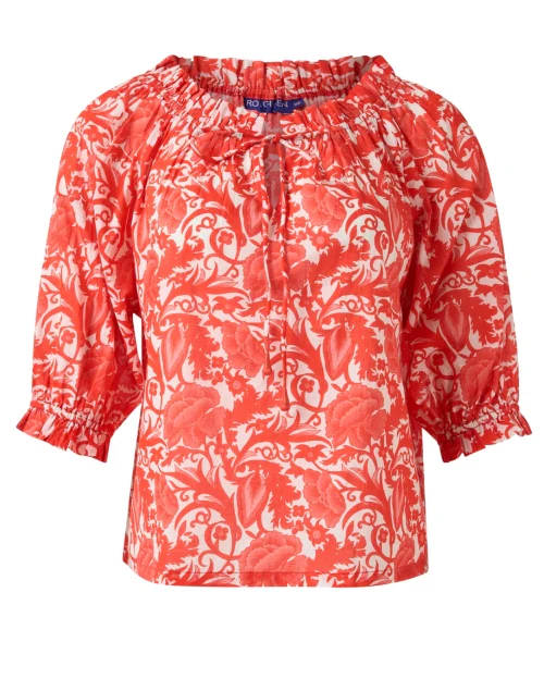 Havana Red Print Cotton Top