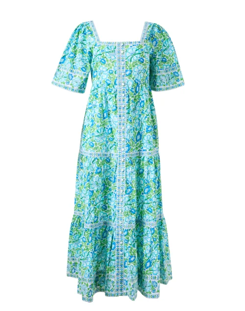 Maise Blue Floral Print Dress