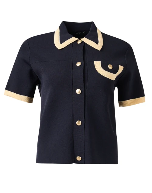 Pacha Navy Collared Sweater
