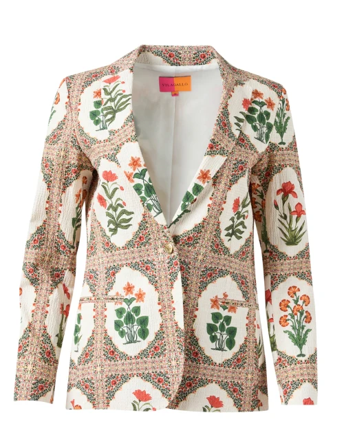 Hannah Floral Seersucker Blazer