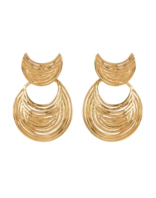 Luna Gold Wave Earrings