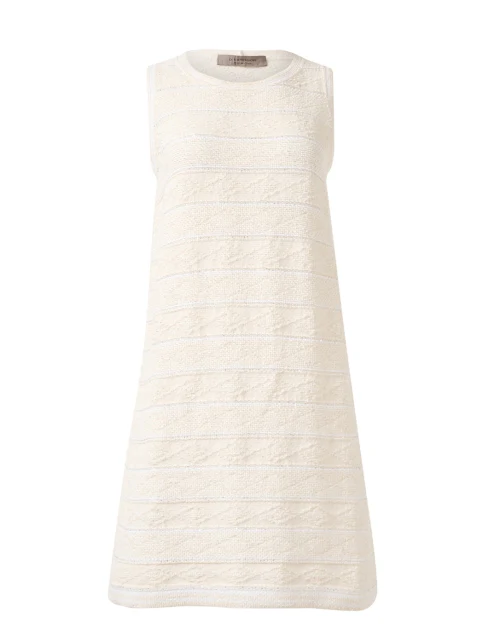Avorio Ivory Chevron Shift Dress