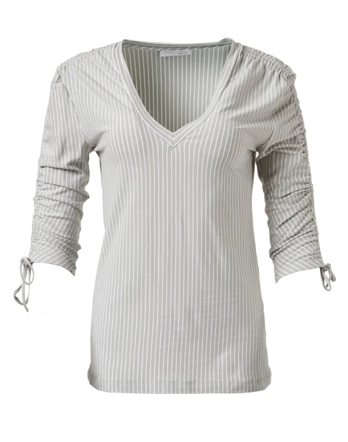 Penelope Sage Green Stripe Top