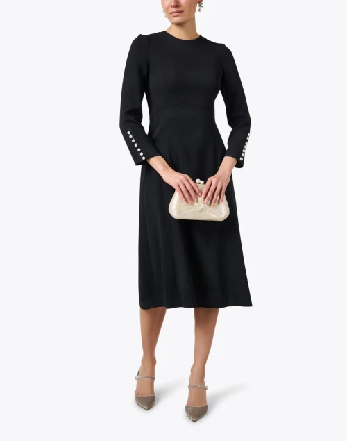Vanessa Black Stretch Crepe Dress