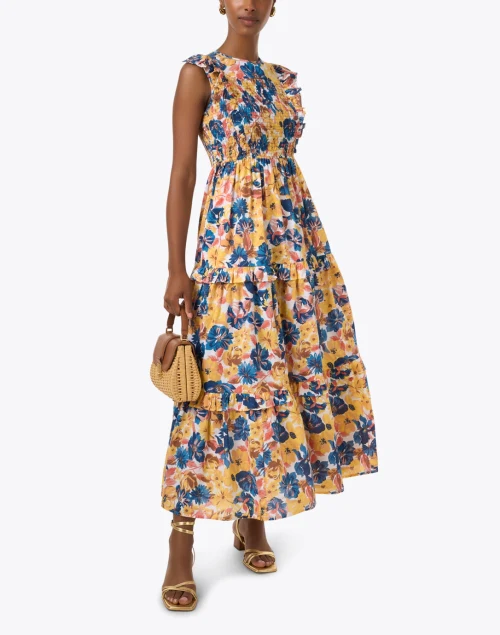 Iris Multi Print Cotton Dress