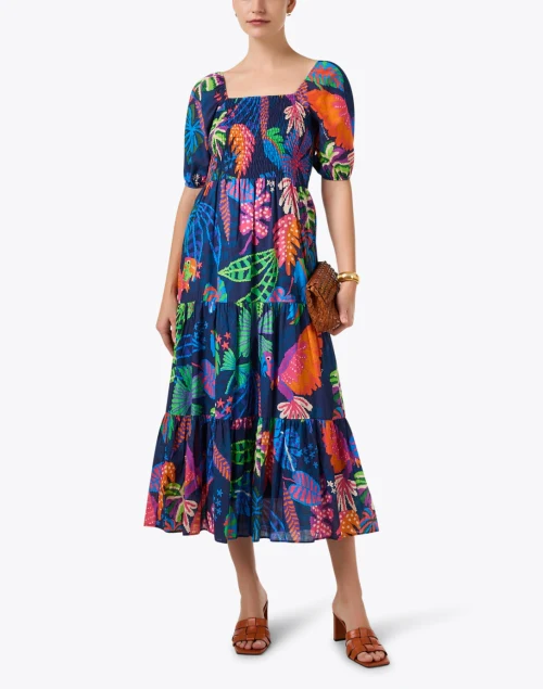 Tora Tropical Print Cotton Dress