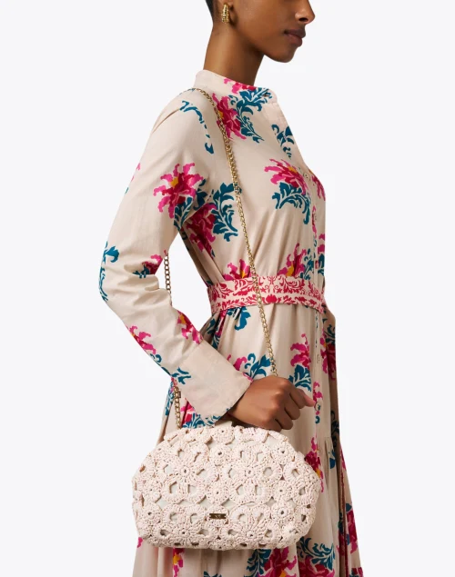 Aya Crocheted Raffia Clutch